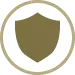 icon of shield inside of circle