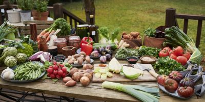 Picture of vegetables on a table