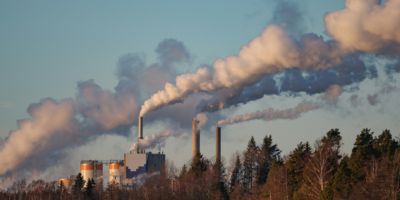 Smokestacks in Hinsebergsvägen, Frövi, Sweden