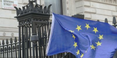 European flag at Downing Street ©Frederick Tubiermont