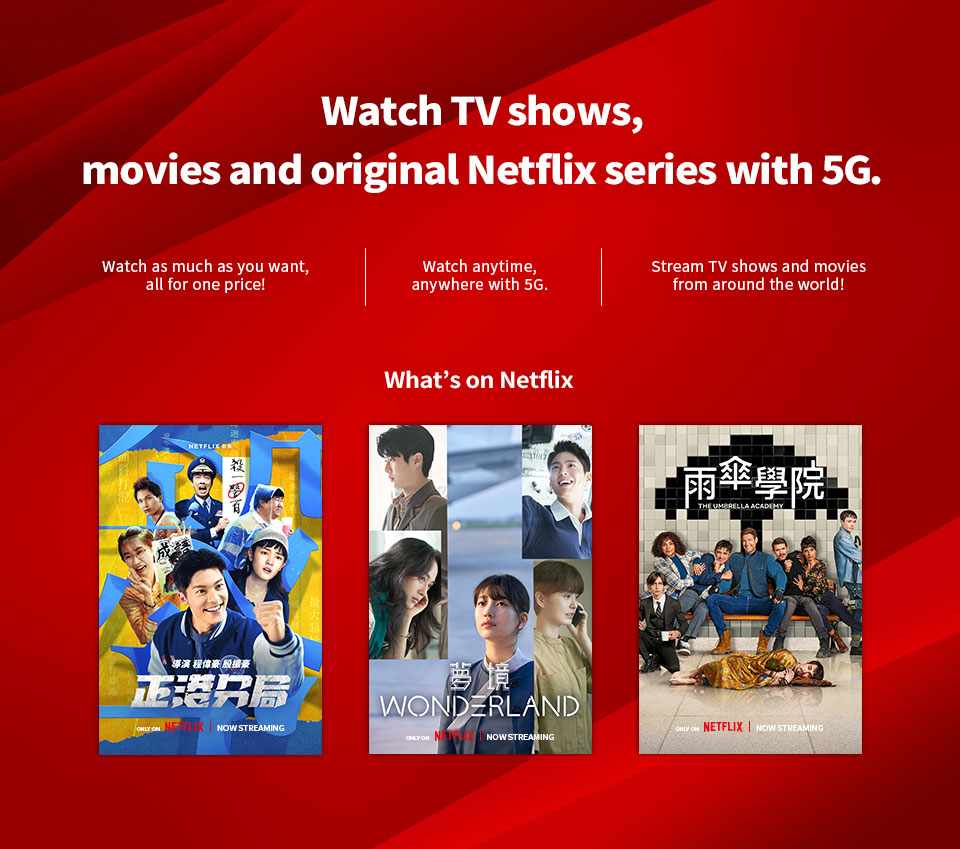 Watch TV shows, movies and original Netflix series with 5G