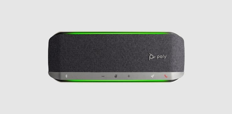 Top view of Poly Sync 40 speakerphone