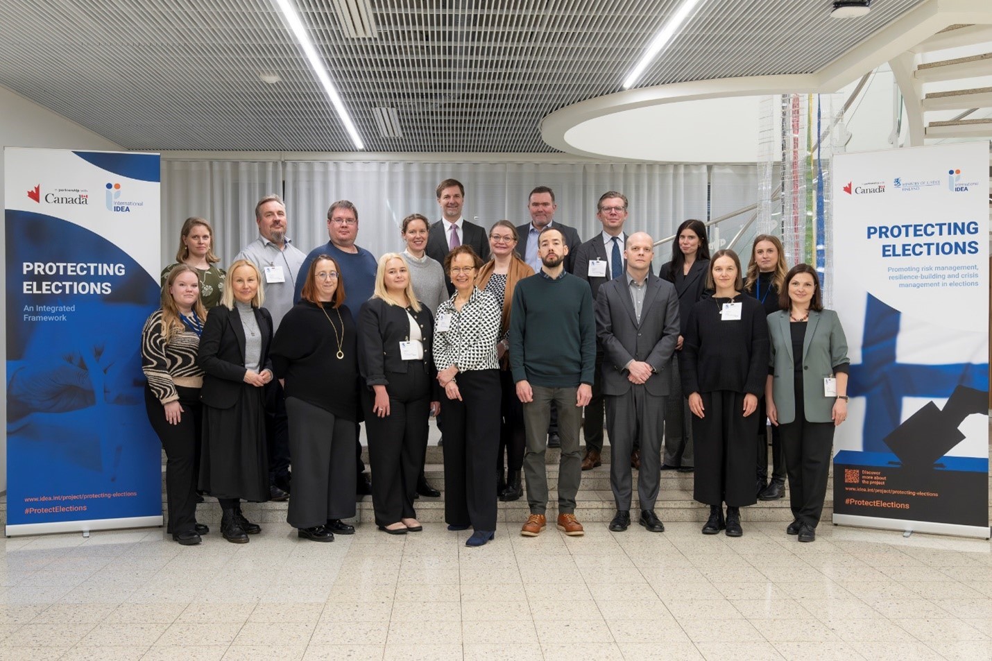 Participants at the Protecting Elections Capacity Development Workshop in Helsinki.