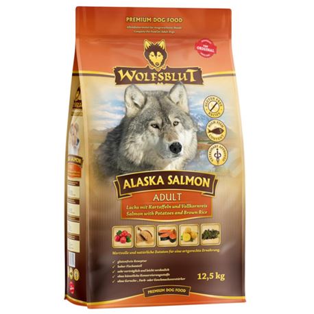 WOLFSBLUT Alaska Salmon - Lachs und Kartoffeln - Adult - 12,5kg