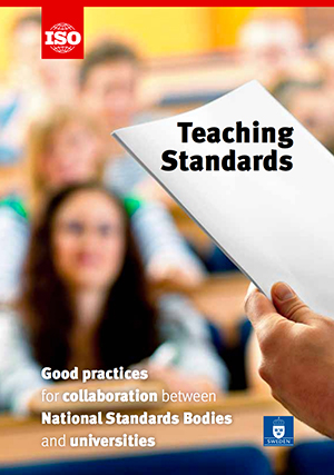 Page de couverture: Teaching Standards. Good practices for collaboration between National Standards Bodies and universities