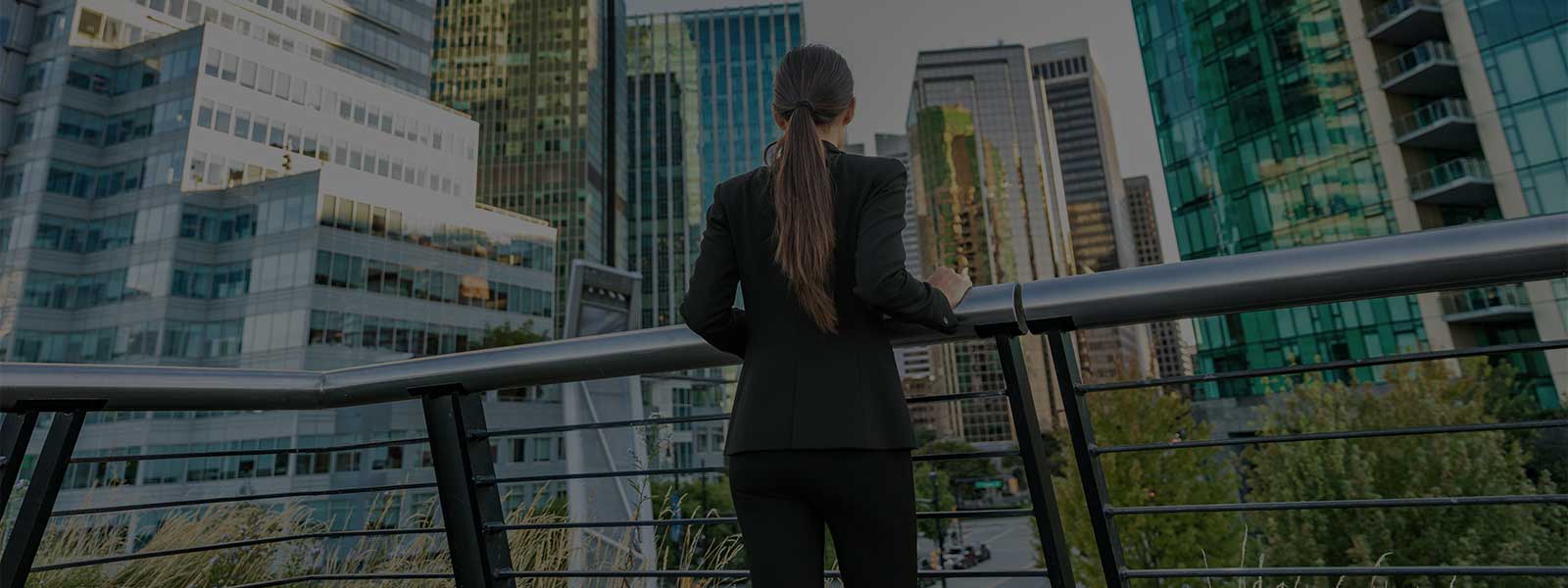 A woman looking outside