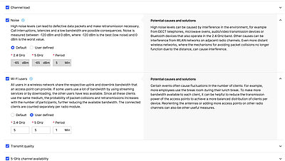 Screenshot of LANCOM Management Cloud WLAN Anomaly Detection proposed solution