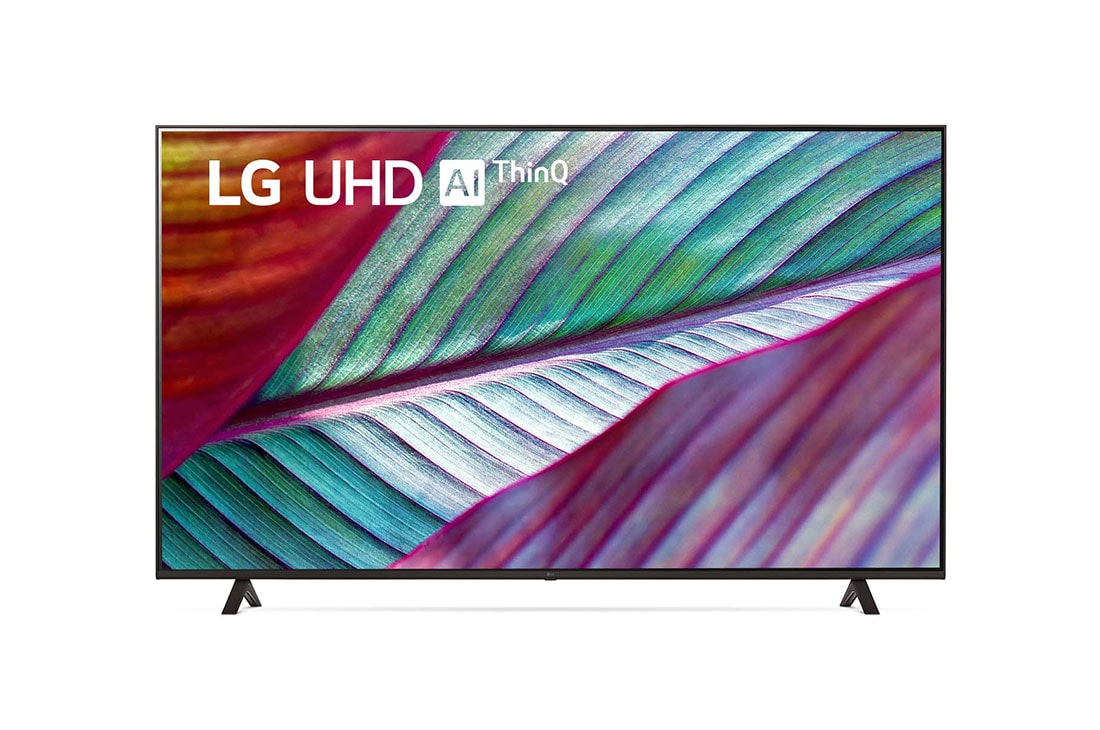 LG UHD TV UR75 75 inch 4K Smart TV 2023 | Magic Remote | Wall mounted TV | TV wall design | Ultra HD 4K resolution | AI ThinQ, A front view of the LG UHD TV, 75UR7550PSC