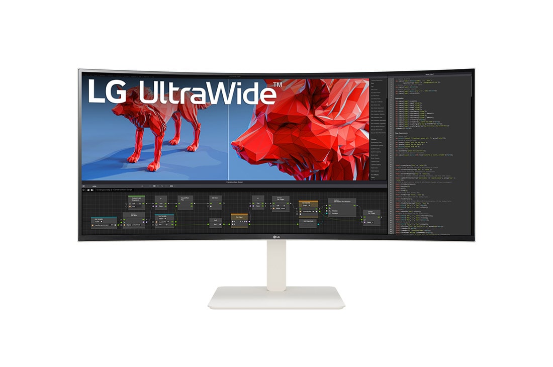 LG 38'' UltraWide™ QHD+ (3840x1600) Curved monitor, front view, 38BR85QC