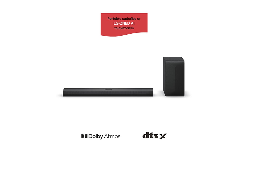 LG 400W, 3.1.1 kanālu S70TY LG Soundbar skaņas sistēma ar Dolby Atmos, perfekti sader ar LG QNED AI TV, LG Soundbar S70TY un pastiprinātājs, S70TY