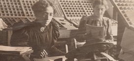 UIC photo crop - Employees of the Bohemian Women’s Publishing Company from A Pressing Call: 500 Years of Women Printing