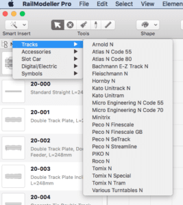 RailModeller Pro for Mac review - Track selection