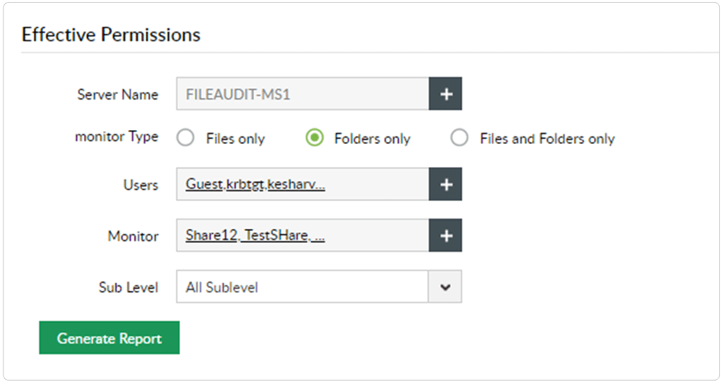 Analyze effective permissions