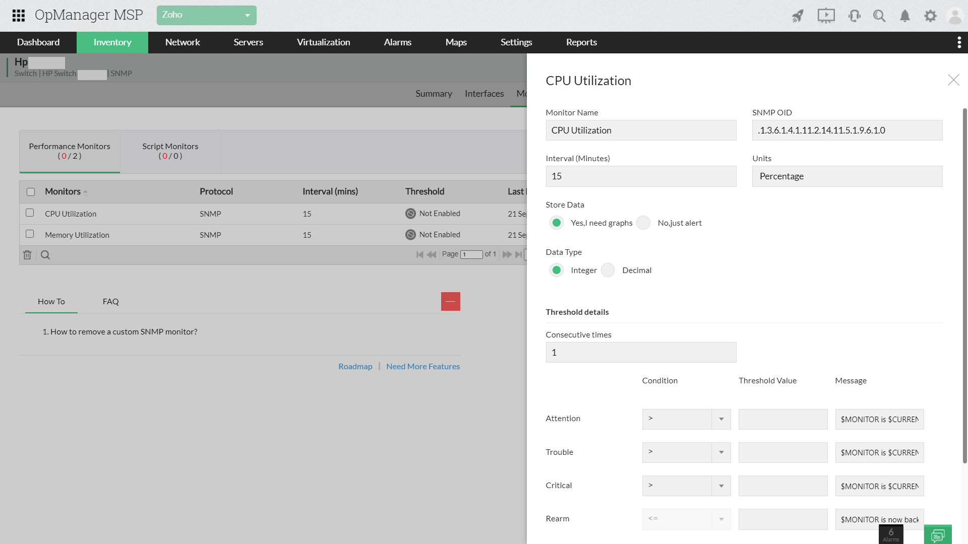 Network Monitoring Solution Snapshots- ManageEngine OpManager