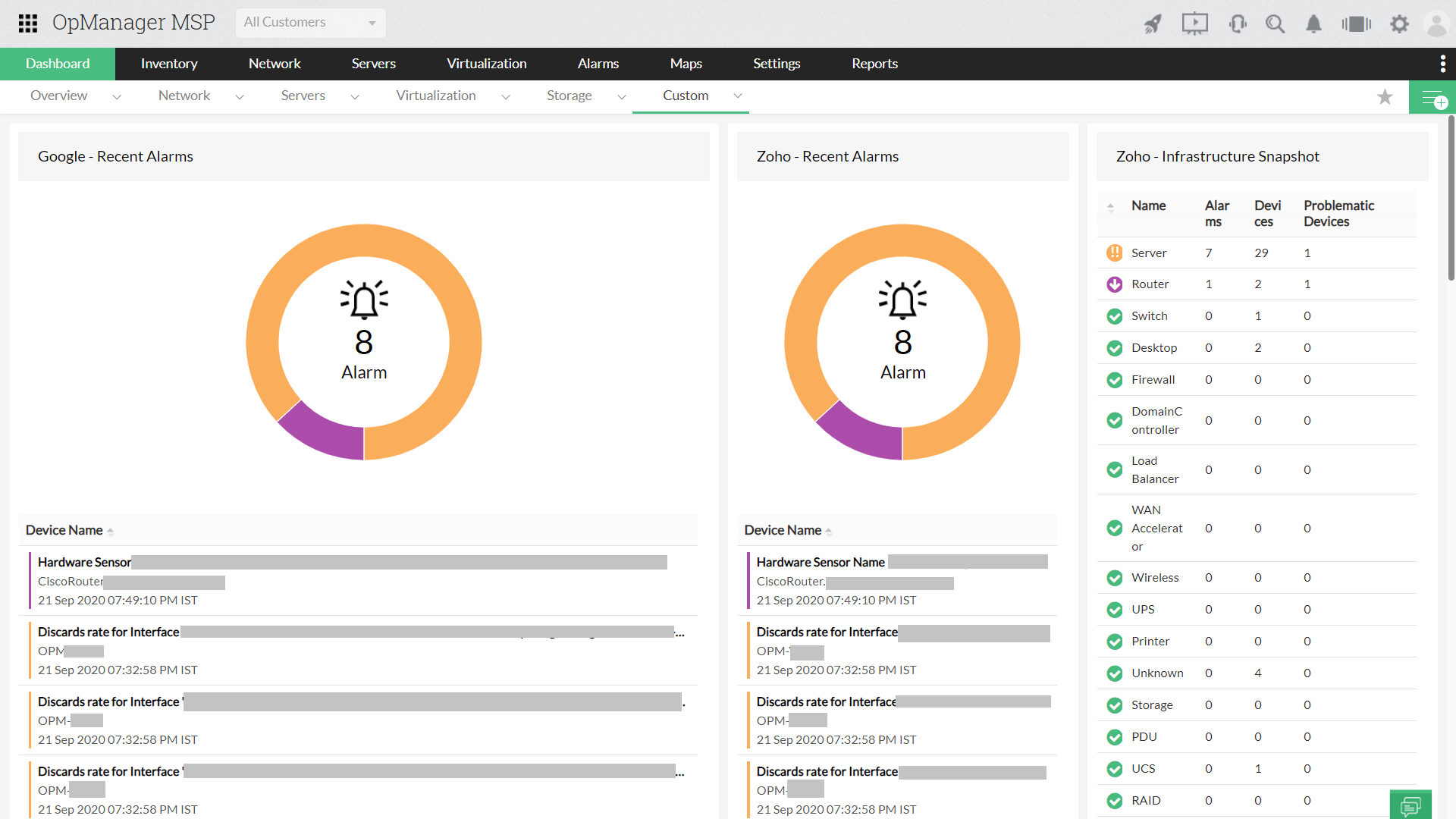 Network Monitoring Solution Snapshots- ManageEngine OpManager