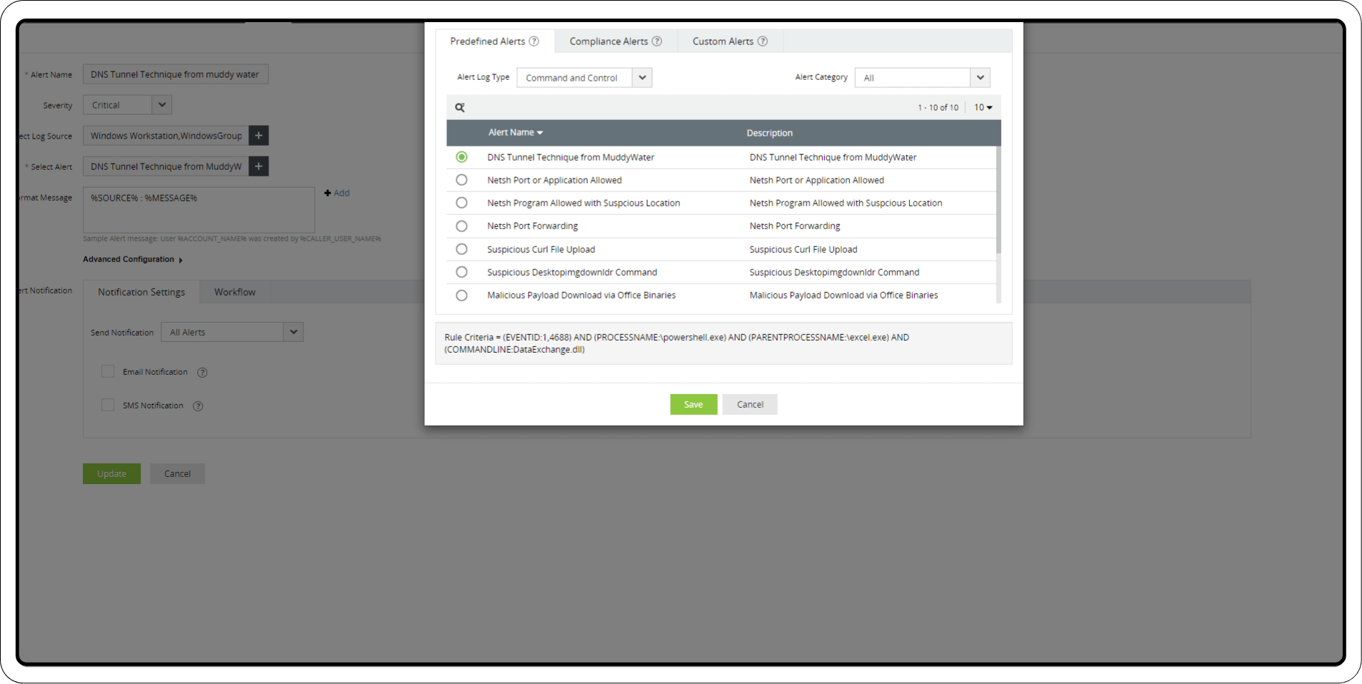 Creating an alert profile and workflow1