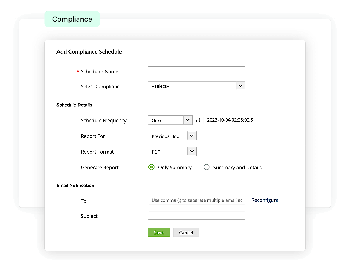 Compliance support