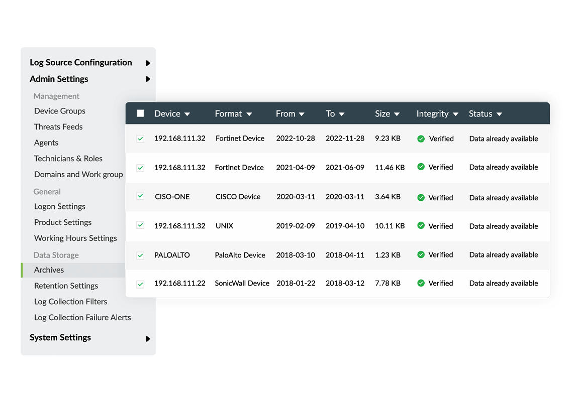 Event log archiving