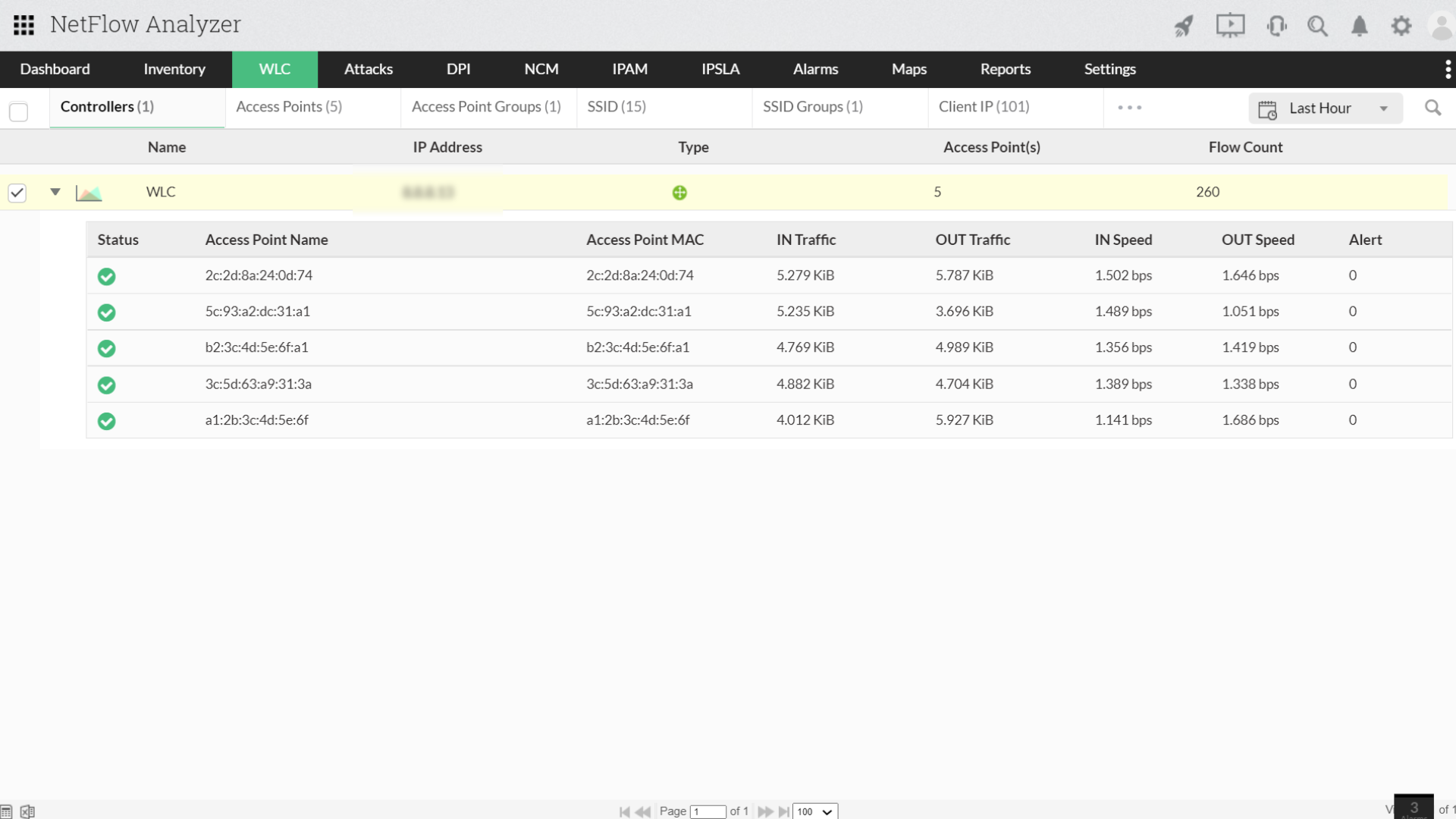 Wireless Network Controller Monitor - ManageEngine NetFlow Analyzer