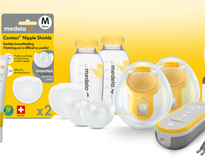 Breites Bild mit Medela Swing Maxi, Medela Purelan, Medela Contact Nipple Shields, Medela Collection Containers, Medela Hands-free collection cups, Medela Freestyle Hands-free pump, Medela Breast Massage Oil, Medela Symphony Pump