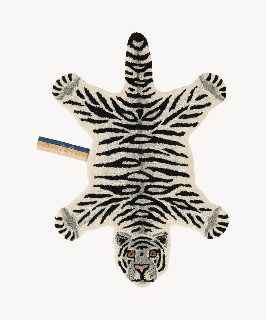 Snowy Tiger Rug Small