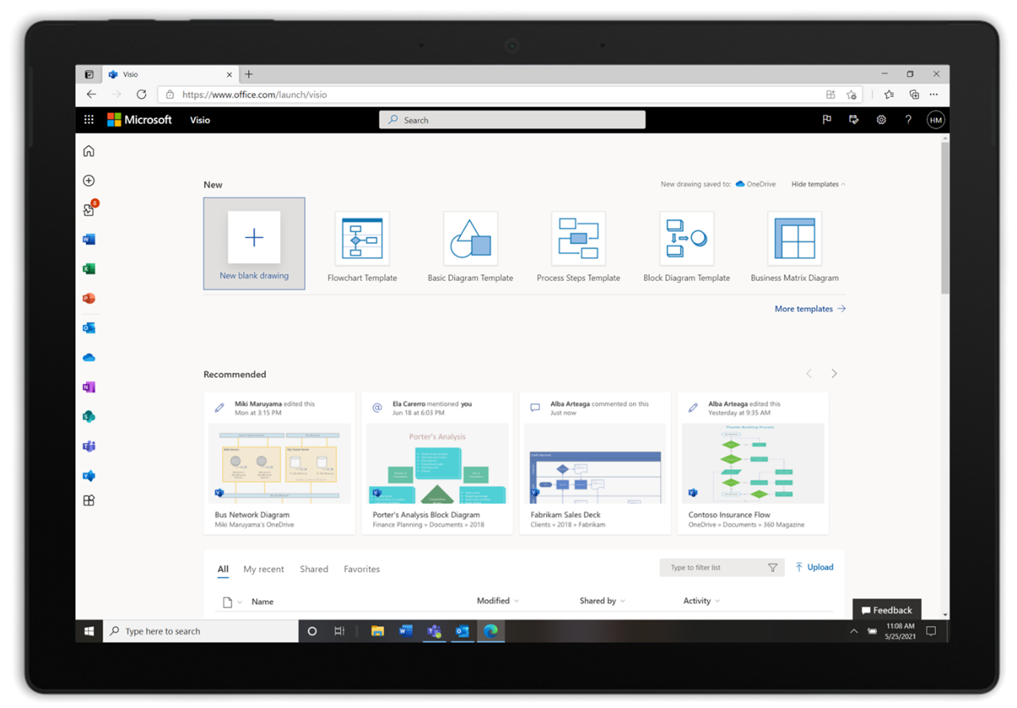 Org chart in Excel created with the Visio Data Visualizer add-in