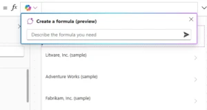 Create a Formula Dialog