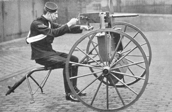 The maxim gun.