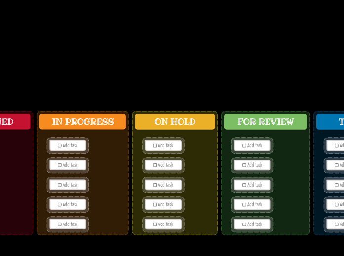 Kanban board (dark)