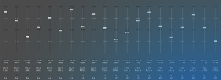 DeskFX parametric equalizer screenshot