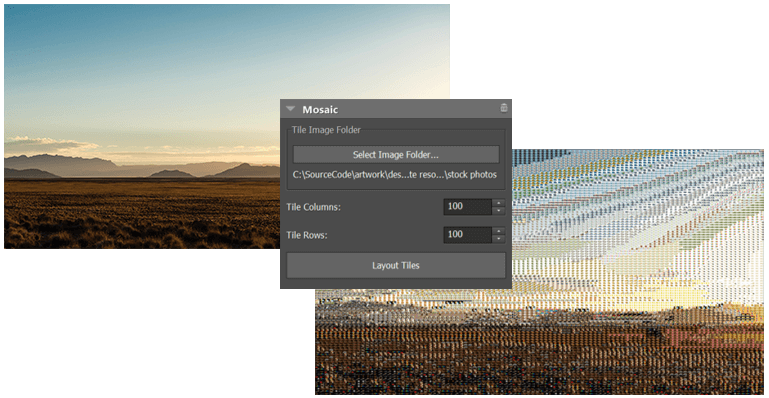 Create photo mosaic effect easily