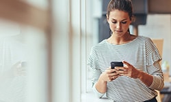 young woman using phone