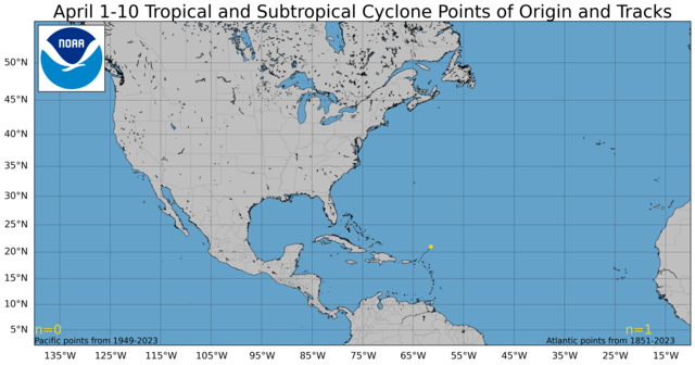  April 1-10 Tropical Cyclone Genesis Climatology