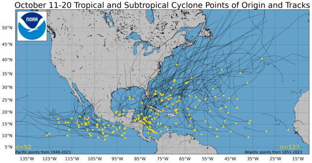  October 11-20 Tropical Cyclone Genesis Climatology