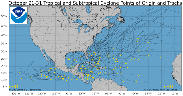  October 21-31 Tropical Cyclone Genesis Climatology