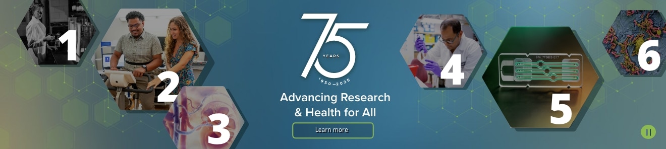 Depiction of the animated 75th anniversary banner on the NIDDK home page