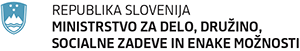 Logotip: Ministrstvo za delo, družino, socialne zadeve in enake možnosti