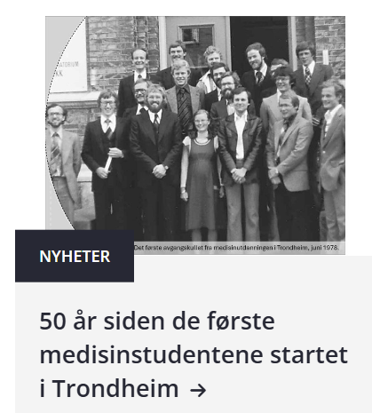 Faksimile nyhetssak om 50-årsjubileum for medisinutdanninga