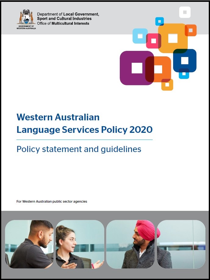 Cover page of WA Language Services Policy 2020