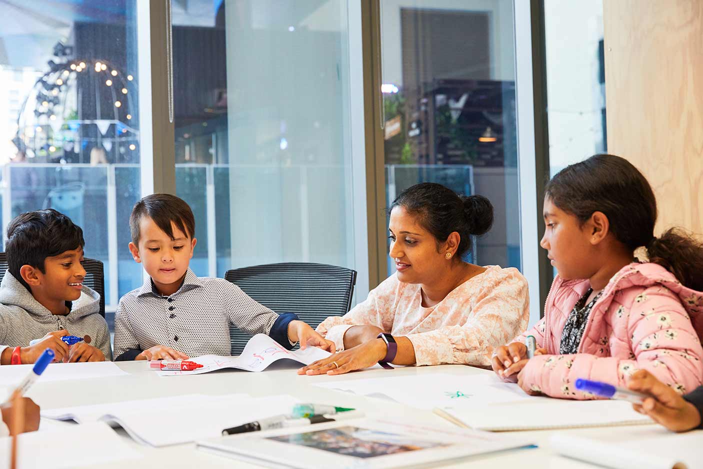 Kids in a classroom