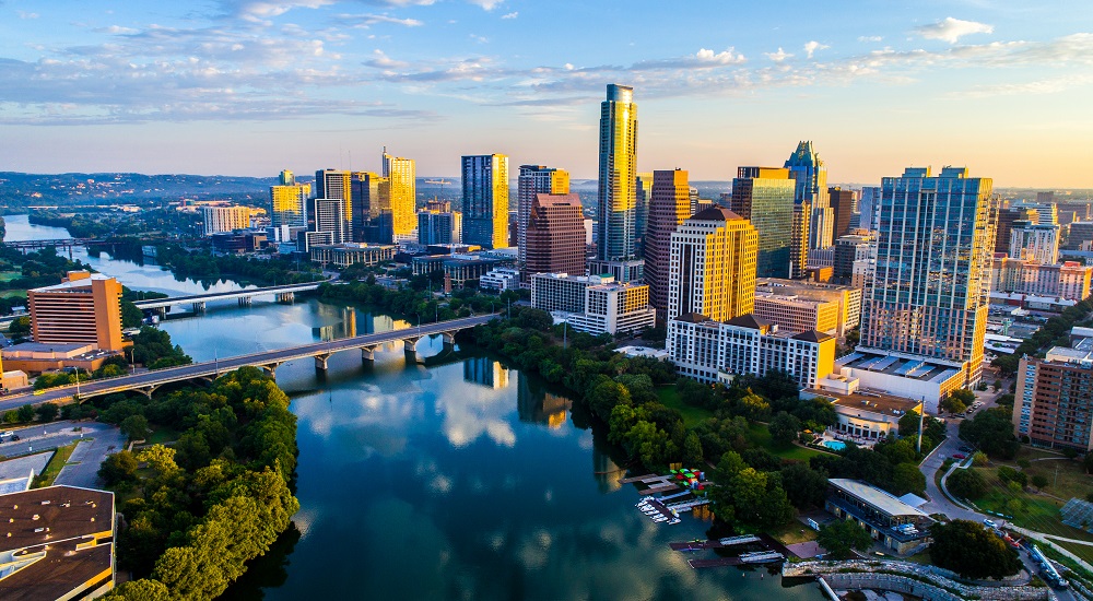 austin skyline at dawn