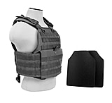 Image of Vism Plate Carrier Vest w/2 10x12in Level IIIA Shooters Cut Hard Ballistic Panels