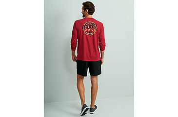 Image of HUK Performance Fishing Graphic Long Sleeve Tee - Mens, Scarlet Blaze, 2XL, H1000533-621-XXL