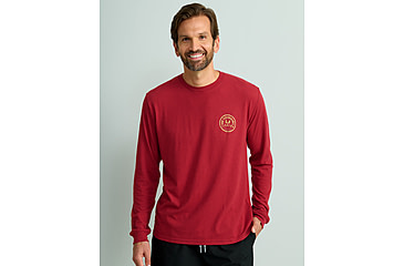 Image of HUK Performance Fishing Graphic Long Sleeve Tee - Mens, Scarlet Blaze, 2XL, H1000533-621-XXL