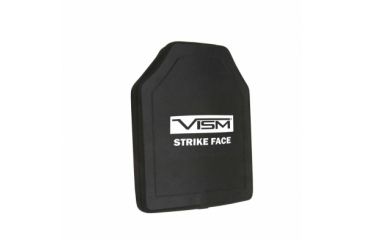 Image of Vism NIJ Certified Level III 10x12 Ballistic Plate, Shooters Cut, Black, BNIJPC1012