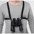 Bulldog Cases &amp; Vaults Black Adjustable/Stretching Binocular Harness with Leather, Back