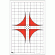 EZ2C Targets Style 10 Targets,11x17in,Red and Black Ink,Pack of 25 EZ2C010