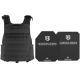 HighCom Armor RAK-APC Series Rifle Armor Kit Plate Carrier w/Guardian RSTP Ceramic Plates w/UHMWPE Backing/10x12 Shooters Cut/10x12 Full Cut, Black, One Size, RAK-APC-4428-3670-3668