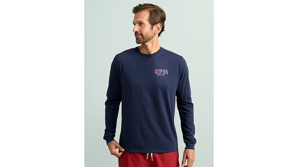 HUK Performance Fishing Graphic Long Sleeve Tee - Mens, Naval Academy, Large, H1000533-413-L