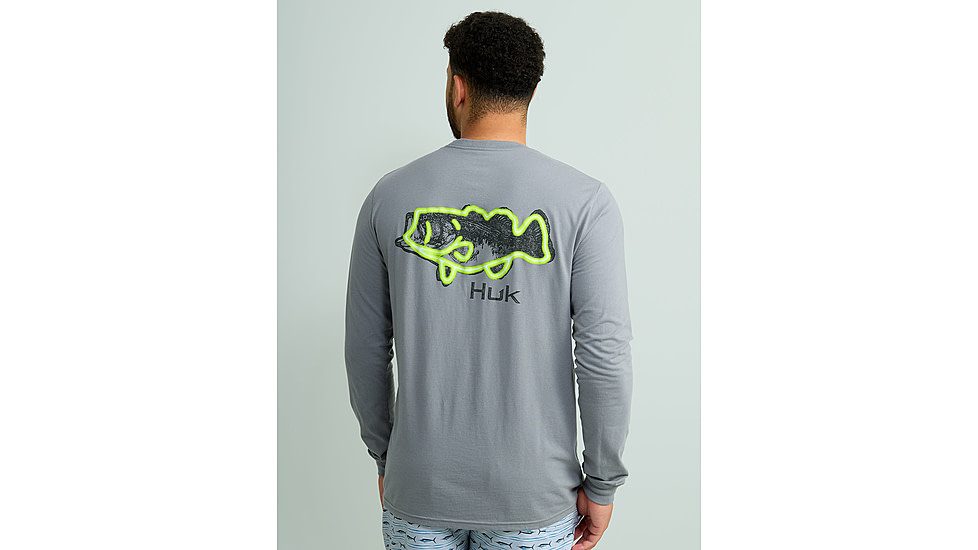 HUK Performance Fishing Graphic Long Sleeve Tee - Mens, Night Owl2, Large, H1000533-019-L